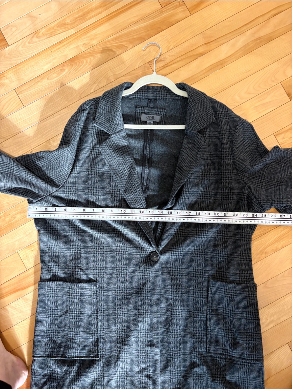 Grey Long Jacket Sweater Plus Size 2X Pockets Office Business Preppy Neutral - Picture 11 of 12